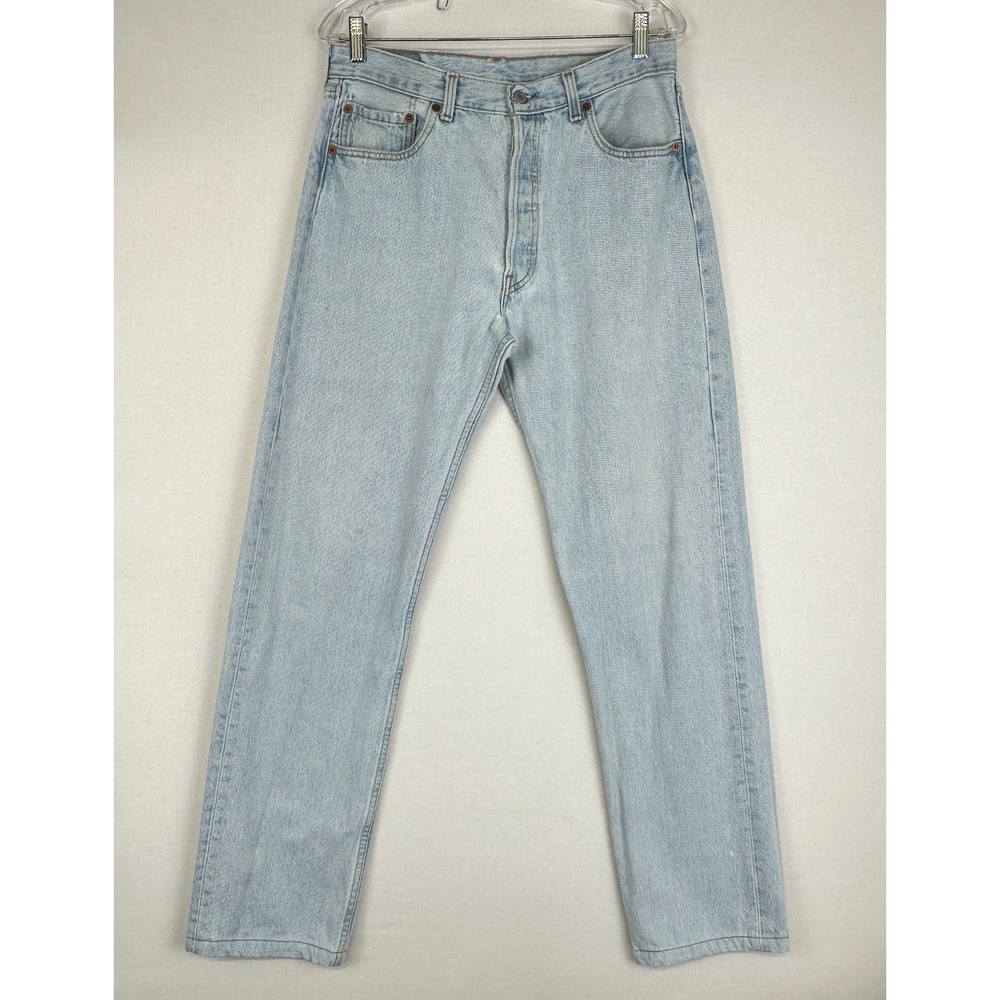Levi's 501 Original Straight Leg Light Wash Denim Jeans Men's 34x34